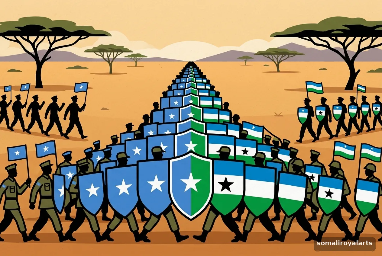 Jeneraal Jimaale oo ciidamadiisa ku biiriyay Puntland