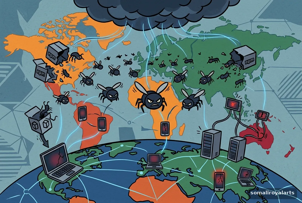 Ku dhowaad 800 xirmo npm ah oo faafinaya malware